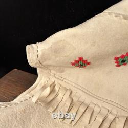 Vintage Antique Native American Leather Indian Beaded Vest