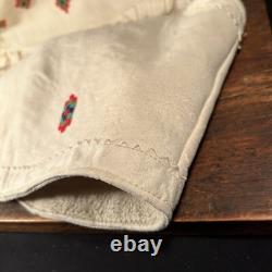 Vintage Antique Native American Leather Indian Beaded Vest