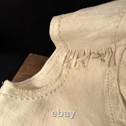 Vintage Antique Native American Leather Indian Beaded Vest