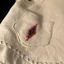 Vintage Antique Native American Leather Indian Beaded Vest