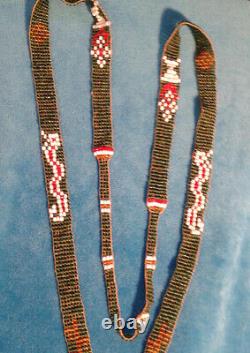 Vintage / Antique Native American Micro Bead Men's Seed Beaded Necklace