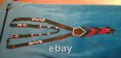 Vintage / Antique Native American Micro Bead Men's Seed Beaded Necklace