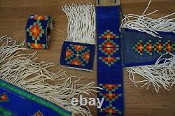 Vintage Blackfoot Native American Beaded Powwow Dance Regalia 9 Pieces Canadian