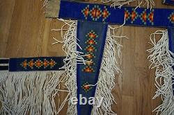 Vintage Blackfoot Native American Beaded Powwow Dance Regalia 9 Pieces Canadian