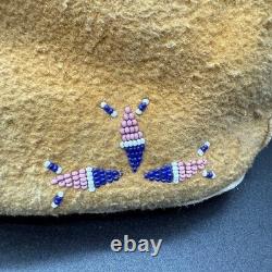 Vintage Crow Moccasins AUTHENTICATED Beaded Native American Handmade Mens
