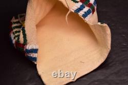 Vintage Crow Native American Indian tipi hide beaded Bag Pouch 6 Long