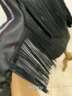 Vintage Crow Plains Indian Native American Beaded Black Deerskin Jacket