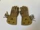 Vintage Gauntlet Gloves Native American Beaded Beads Mountain Design Antique