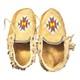 Vintage Handmade Native American Beaded Soft Sole Hide Moccasins Size 9