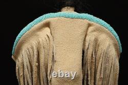 Vintage INCREDIBLE Native American Plains Sioux Lakota Beaded Doll Buffalo Shirt