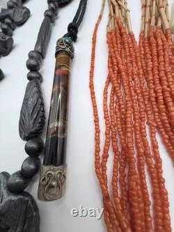 Vintage Less Than 925 Or Non-Sterling Silver Native American Necklace Lot