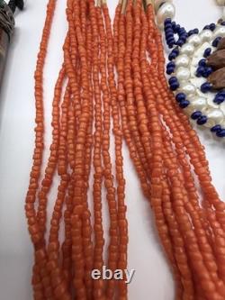 Vintage Less Than 925 Or Non-Sterling Silver Native American Necklace Lot