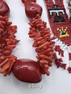 Vintage Less Than 925 Or Non-Sterling Silver Native American Necklace Lot
