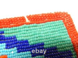 Vintage MID Century Yakima Plateau Indian Beaded Both Sides Panel Bag / Pouch