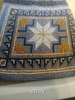 Vintage NATIVE AMERICAN 2 Sided Beaded Bag D1