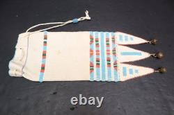 Vintage NATIVE AMERICAN SIOUX PIPE BEADED BAG 17 Long