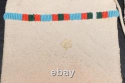 Vintage NATIVE AMERICAN SIOUX PIPE BEADED BAG 17 Long