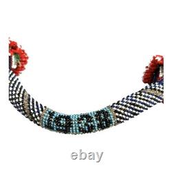 Vintage Native American 6 Sided Beaded Purse Marked 1938