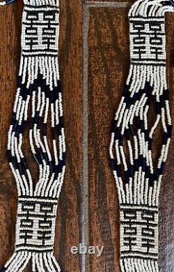 Vintage Native American 6' beaded sash