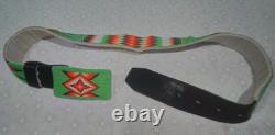 Vintage Native American Beaded Belt with Buckle, length 37 excellent condition