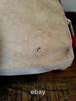 Vintage Native American Beaded Buckskin Possible Bag Very Nice Piece