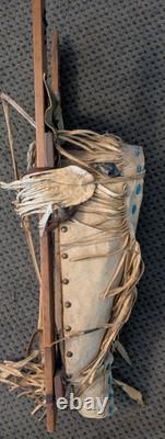 Vintage Native American Beaded Cradleboard Papoose 32