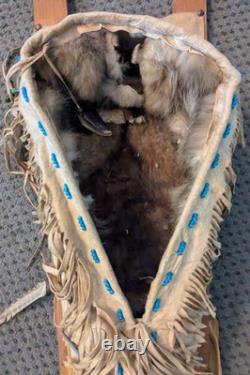 Vintage Native American Beaded Cradleboard Papoose 32