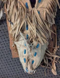 Vintage Native American Beaded Cradleboard Papoose 32