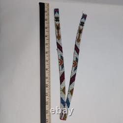 Vintage Native American Beaded Headband Strip 27 Geometric Mid Century