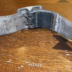 Vintage Native American Beaded Leather Belt 35