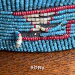 Vintage Native American Beaded Leather Belt 35