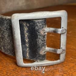 Vintage Native American Beaded Leather Belt 35