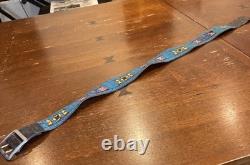 Vintage Native American Beaded Leather Belt 35