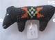 Vintage Native American Beaded Leather Fetish, Bear Amulet, Sb-1024b-304