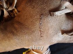 Vintage Native American Beaded Leather Fetish, Eagle Amulet, Sd-112408574