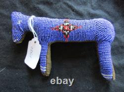 Vintage Native American Beaded Leather Fetish, Horse Amulet, Sd-122103511