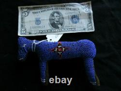 Vintage Native American Beaded Leather Fetish, Horse Amulet, Sd-122103511