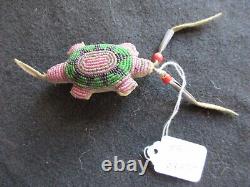 Vintage Native American Beaded Leather Fetish, Turtle Amulet, Sd-052408372