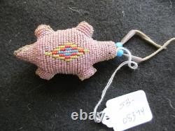 Vintage Native American Beaded Leather Fetish, Turtle Amulet, Sd-102408374