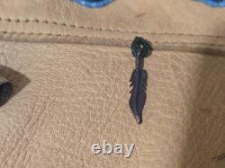 Vintage Native American Beaded Leather Gauntlet Style Gloves