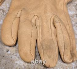 Vintage Native American Beaded Leather Gauntlet Style Gloves