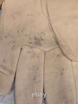 Vintage Native American Beaded Leather Gauntlet Style Gloves