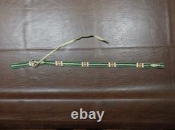 Vintage Native American Beaded Leather Strap Rings Iroquois Great Lakes Style