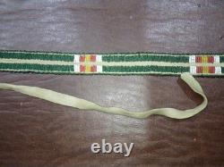 Vintage Native American Beaded Leather Strap Rings Iroquois Great Lakes Style