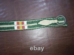 Vintage Native American Beaded Leather Strap Rings Iroquois Great Lakes Style