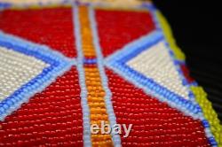 Vintage Native American Beaded Medicine Bag Fine Tight Beadwork Estate