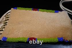Vintage Native American Beaded Medicine Bag Fine Tight Beadwork Estate