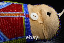 Vintage Native American Beaded Medicine Bag Fine Tight Beadwork Estate