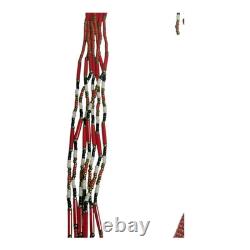 Vintage Native American Beaded Necklace Geometric Navajo Rug Design