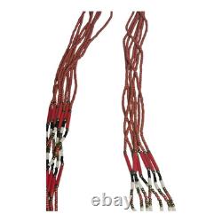Vintage Native American Beaded Necklace Geometric Navajo Rug Design